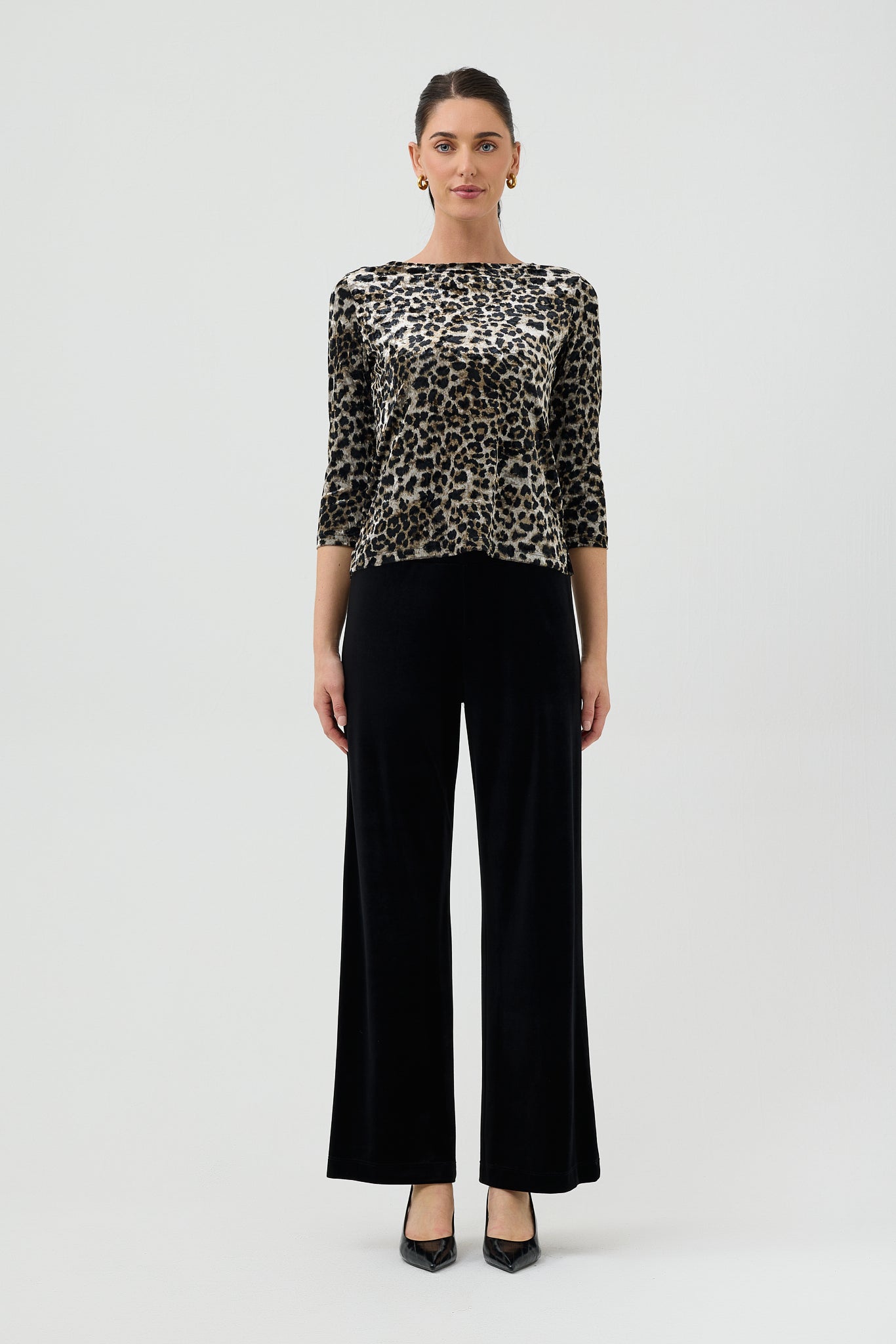 VELVET LEOPARD BOATNECK