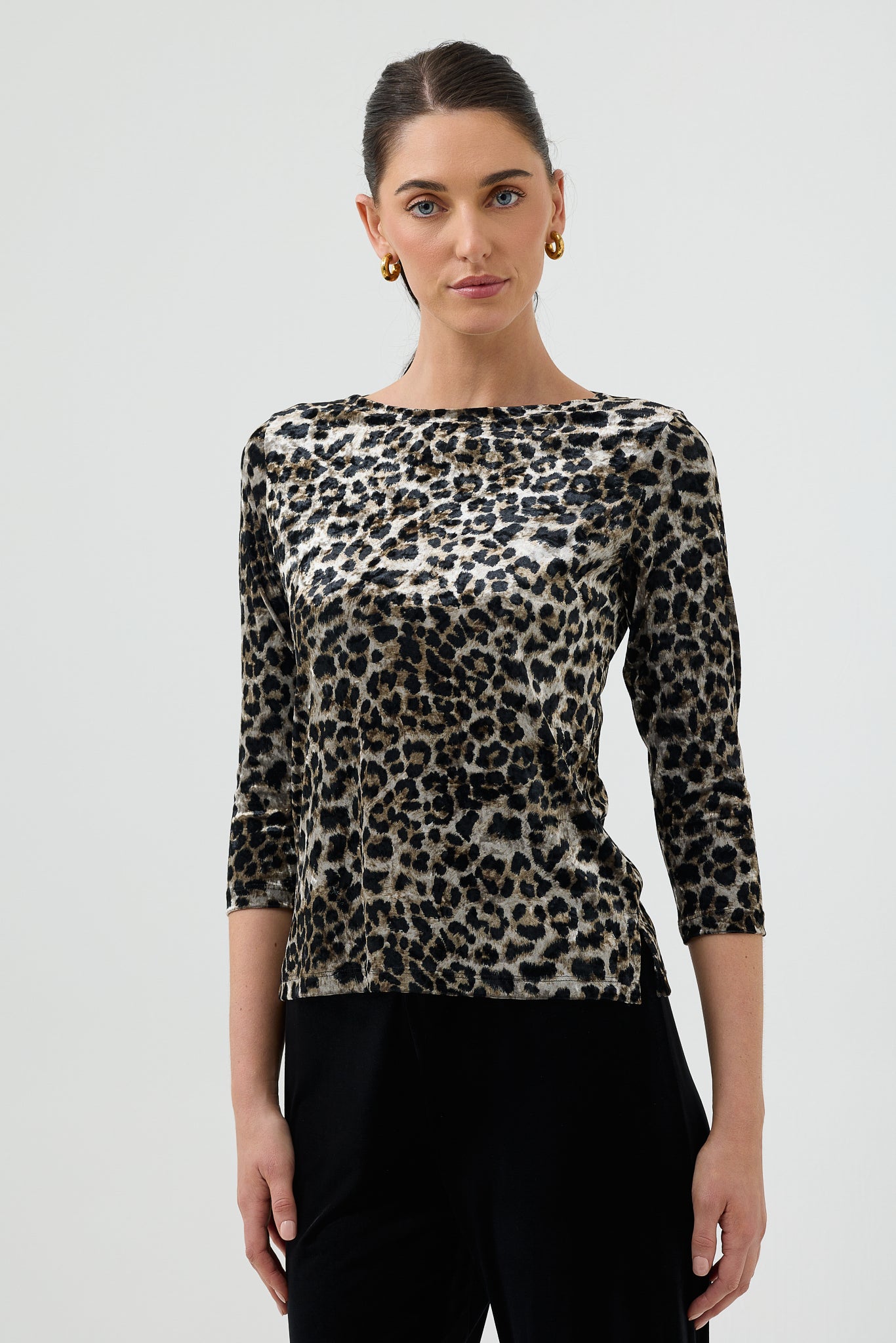 VELVET LEOPARD BOATNECK