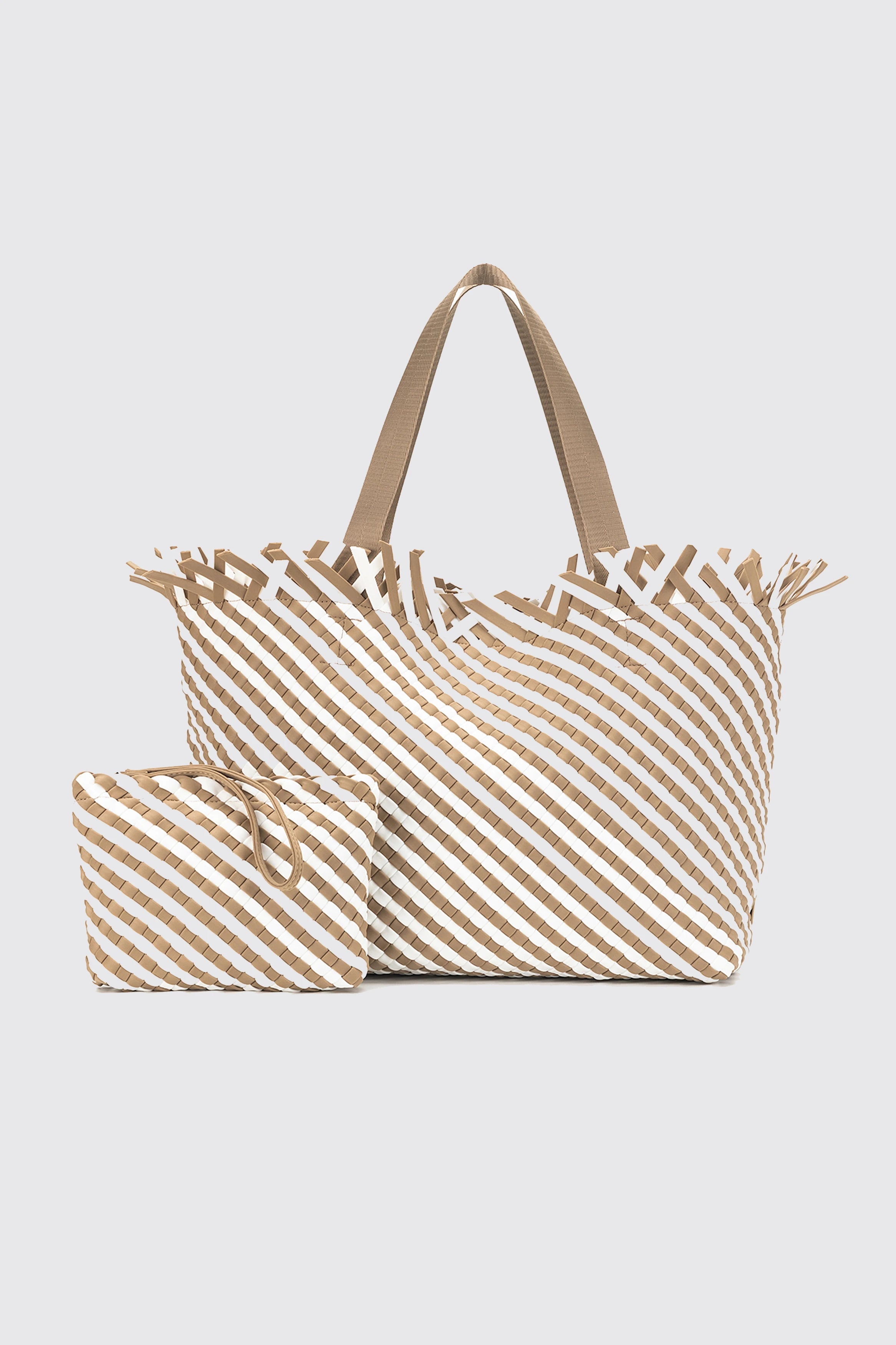 BAHAMA LARGE WOVEN TOTE BISCUIT