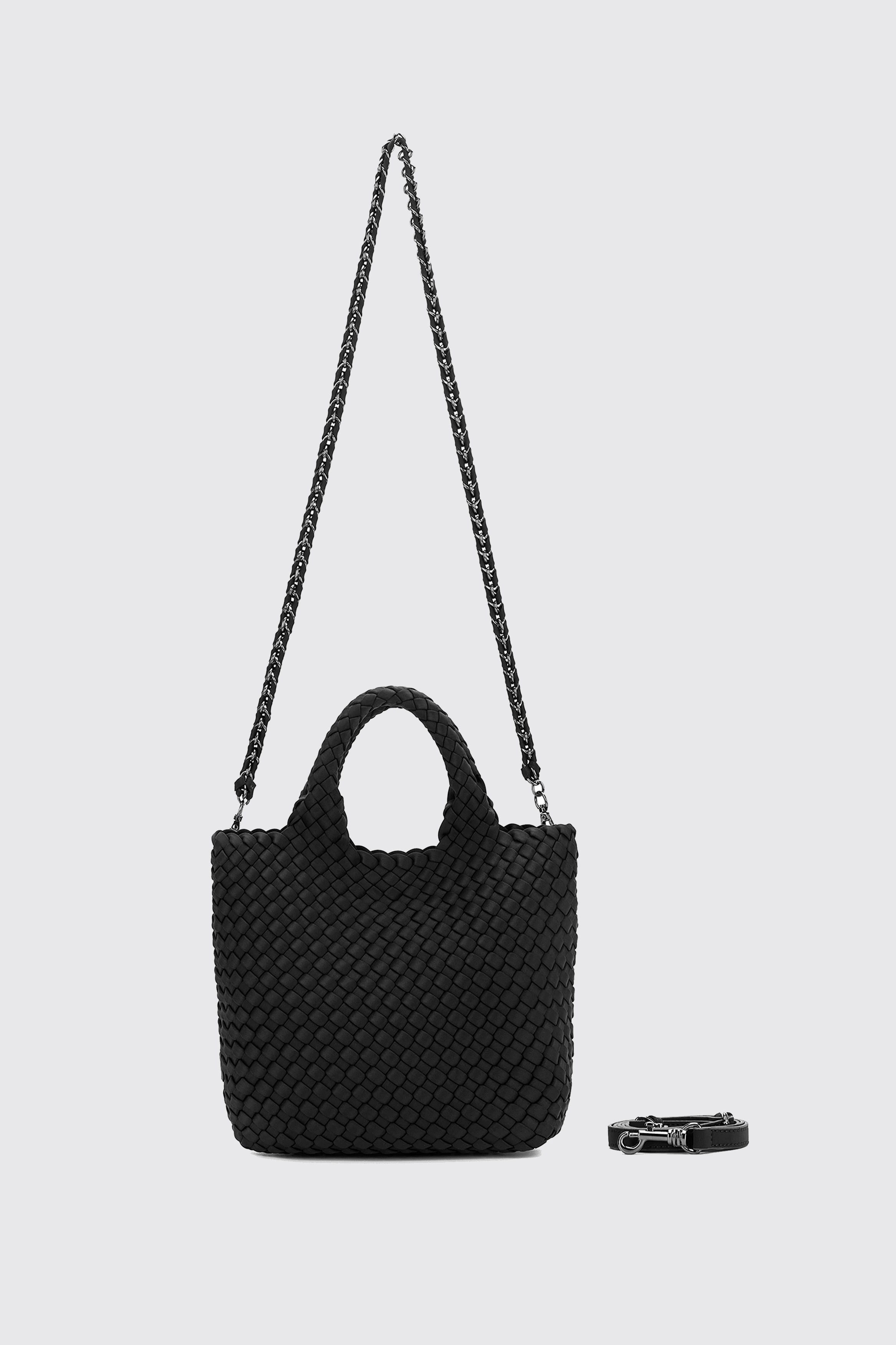 RIVIERA 2 PIECE MINI TOTE BLACK