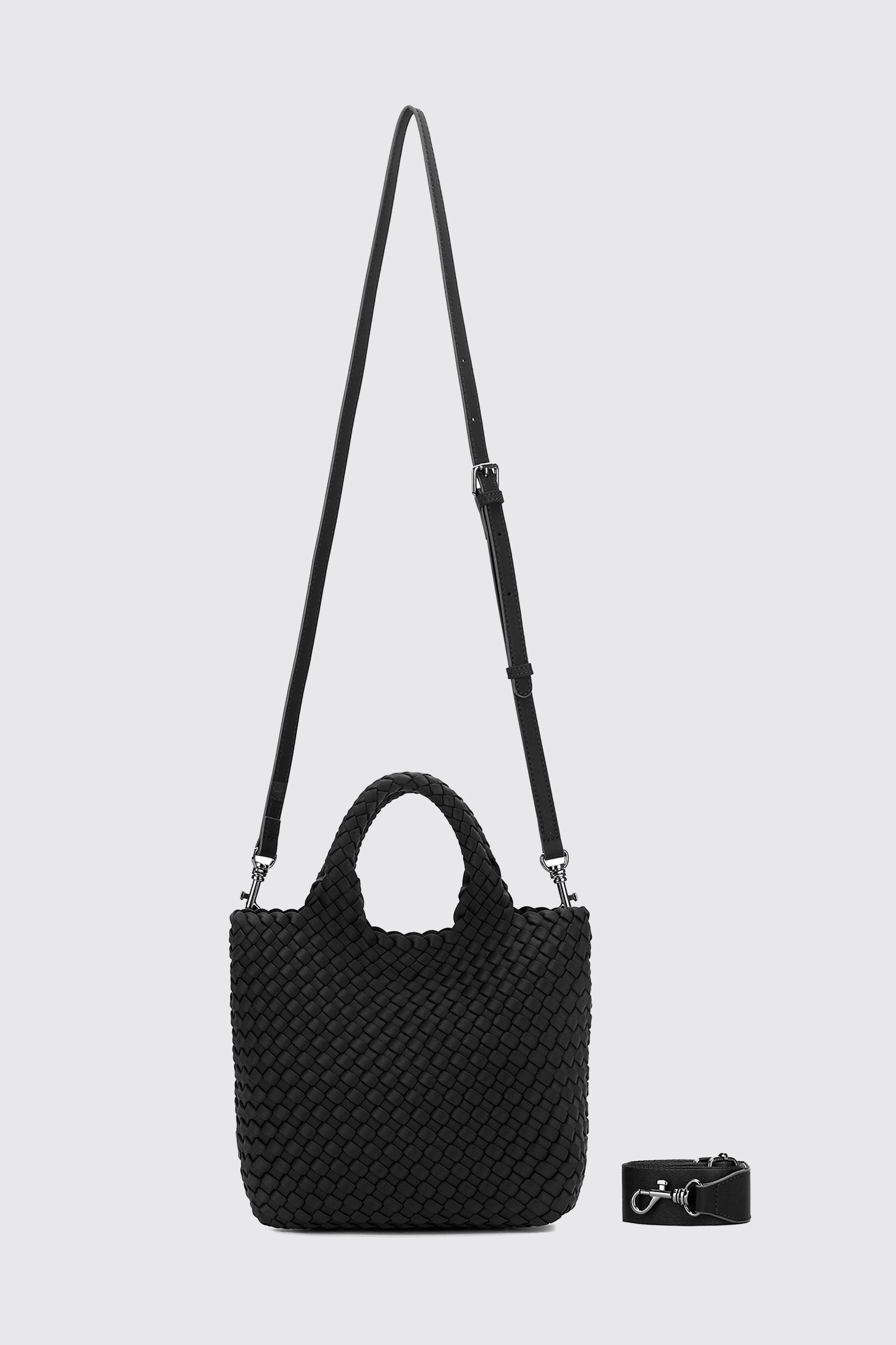 RIVIERA 2 PIECE MINI TOTE BLACK