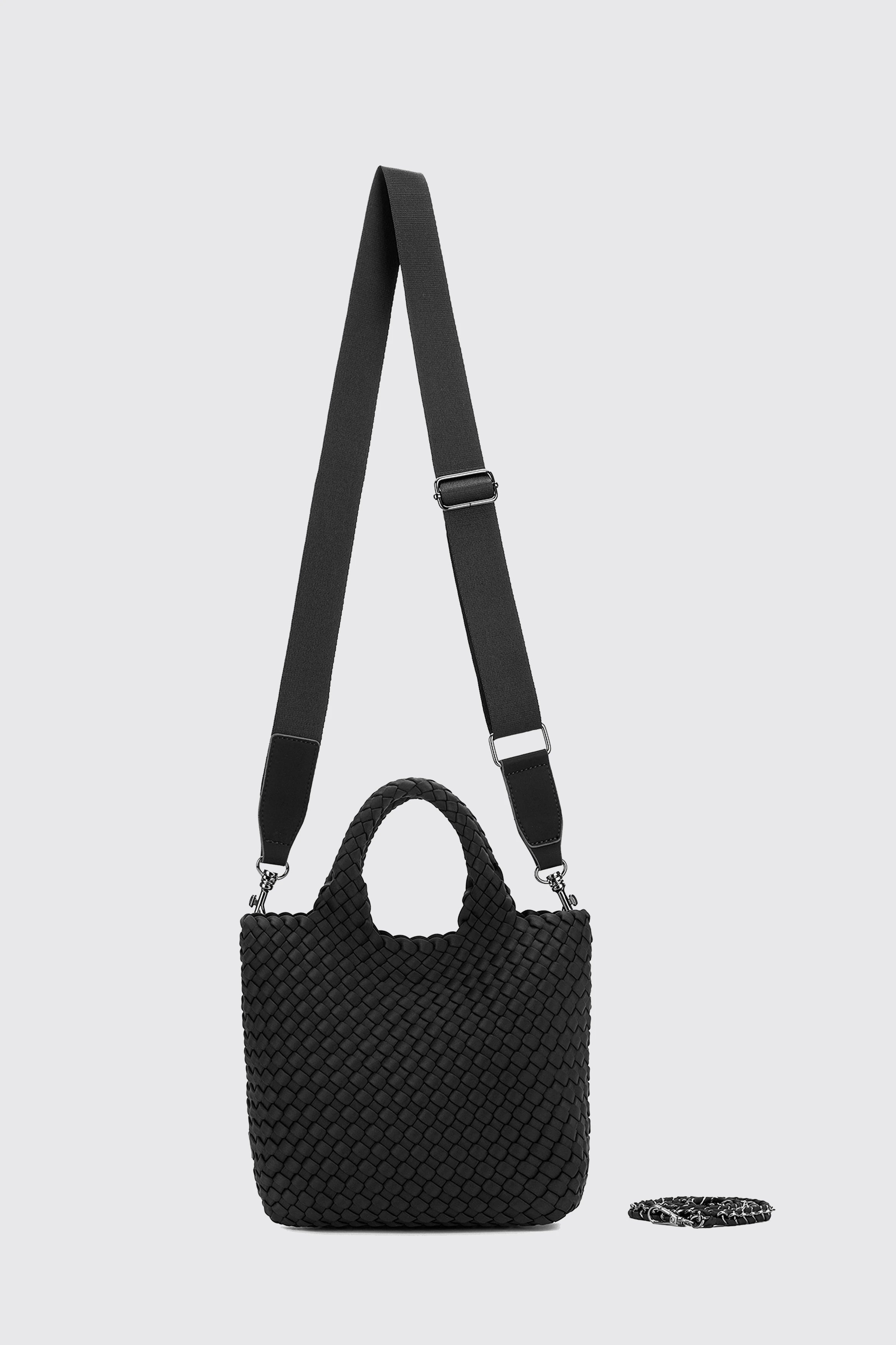 RIVIERA 2 PIECE MINI TOTE BLACK