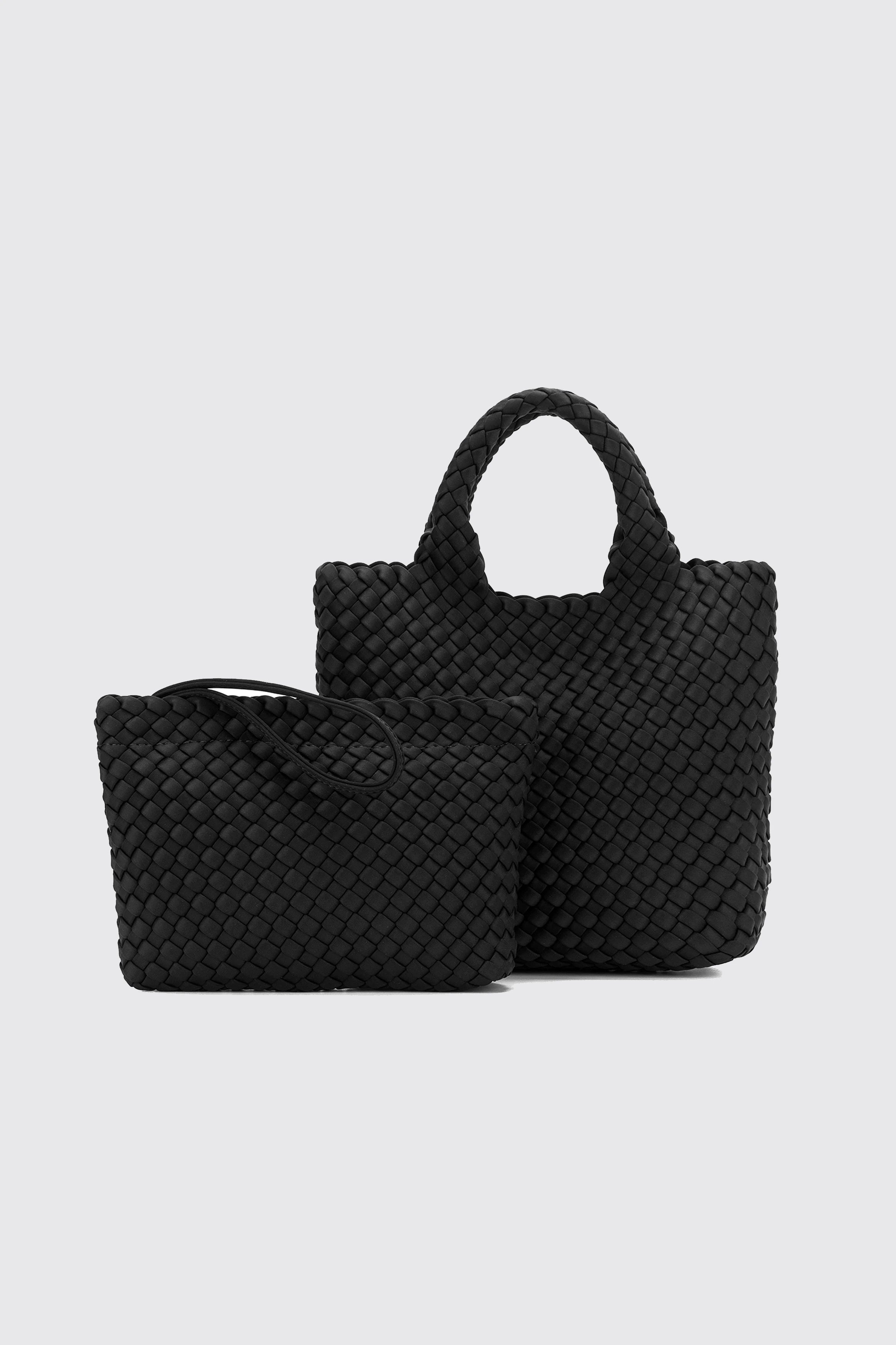 RIVIERA 2 PIECE MINI TOTE BLACK