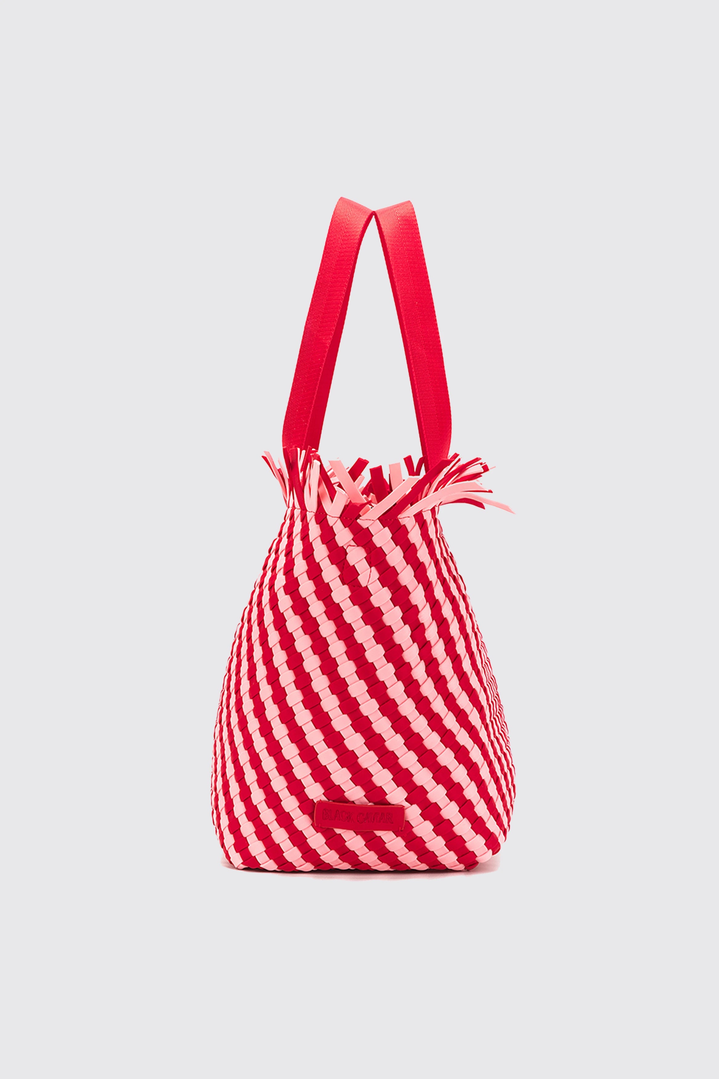 BAHAMA WOVEN TOTE PINK/RED