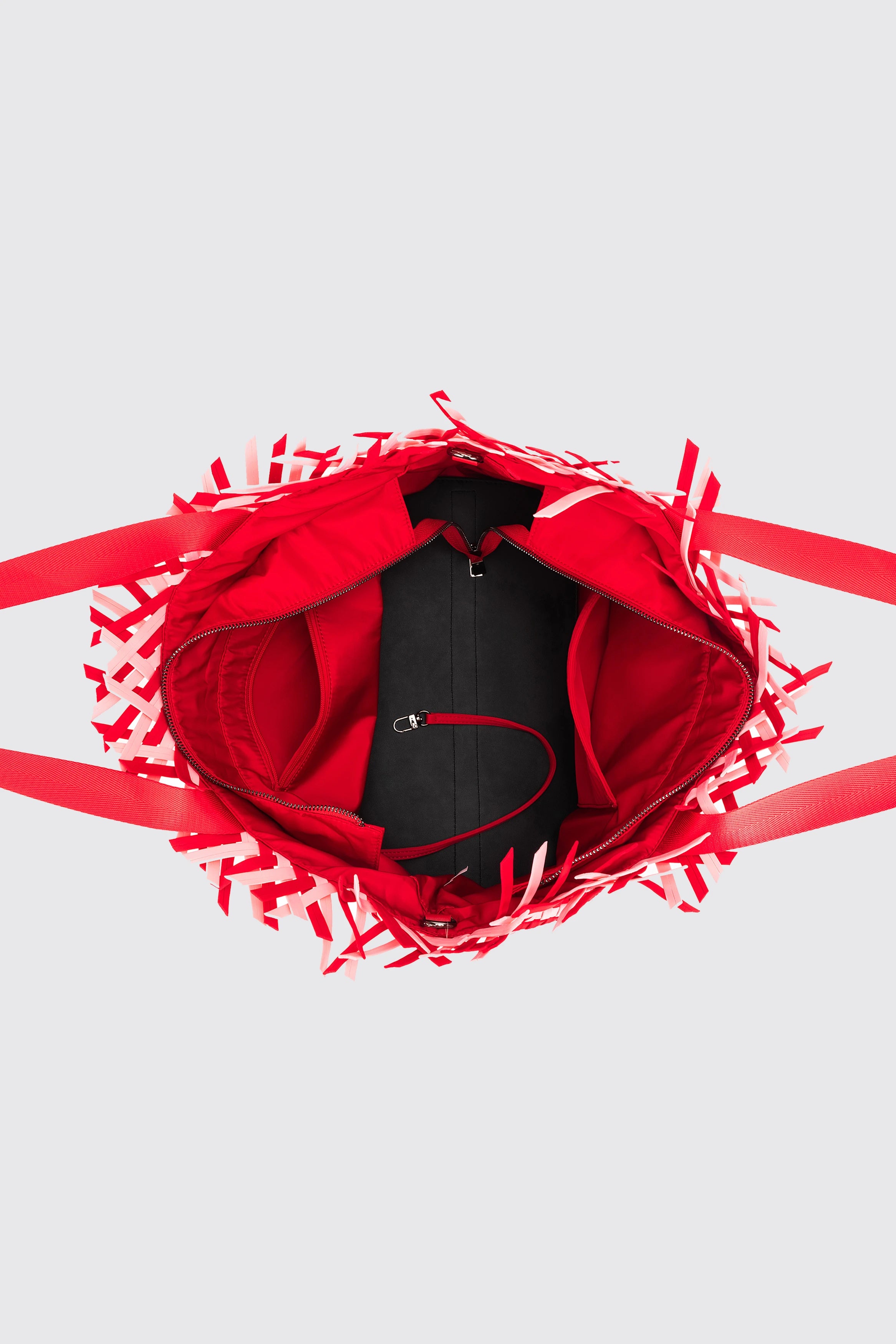 BAHAMA WOVEN TOTE PINK/RED