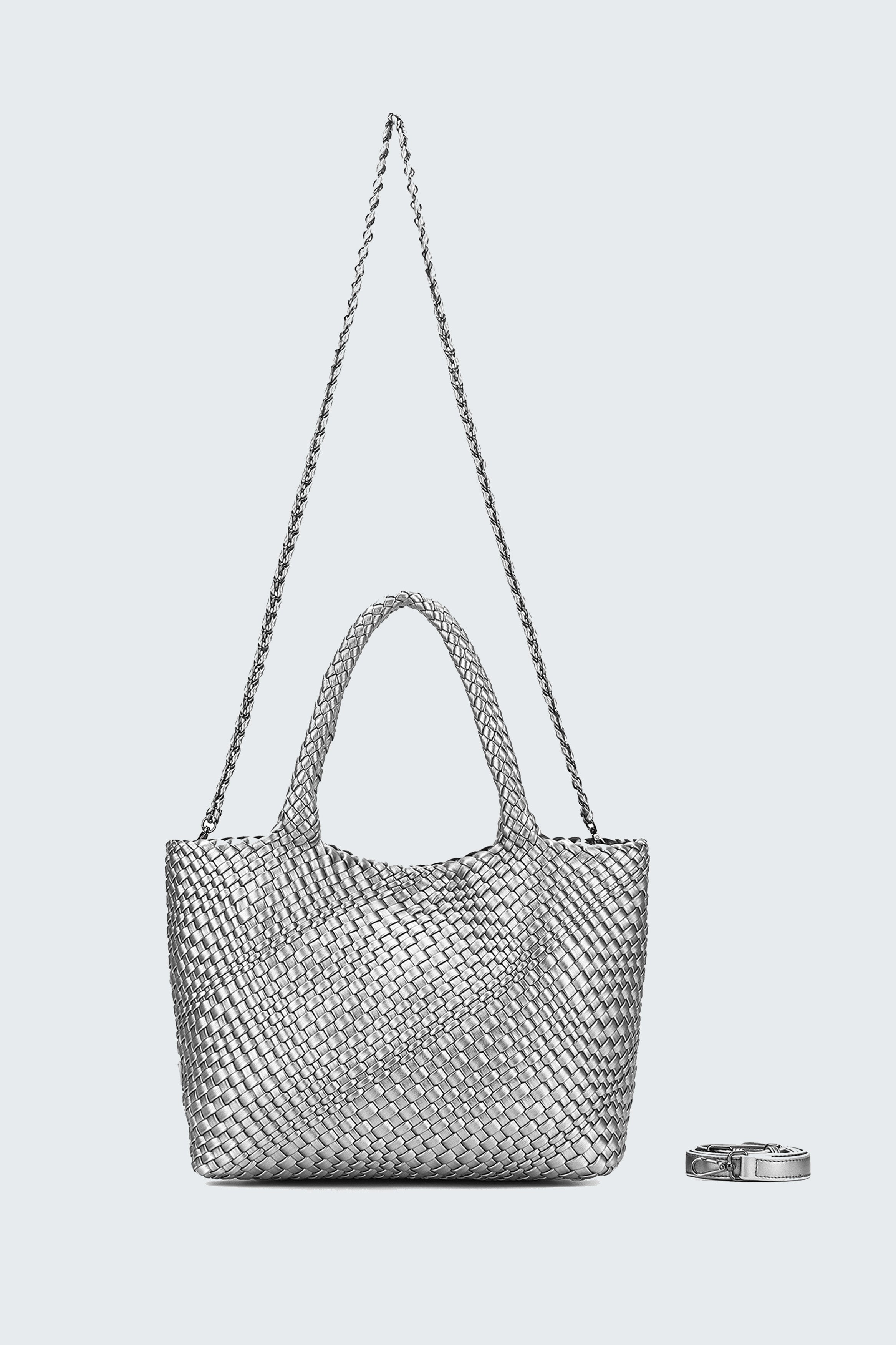 ST MORITZ 2 PIECE WOVEN BAG PEWTER