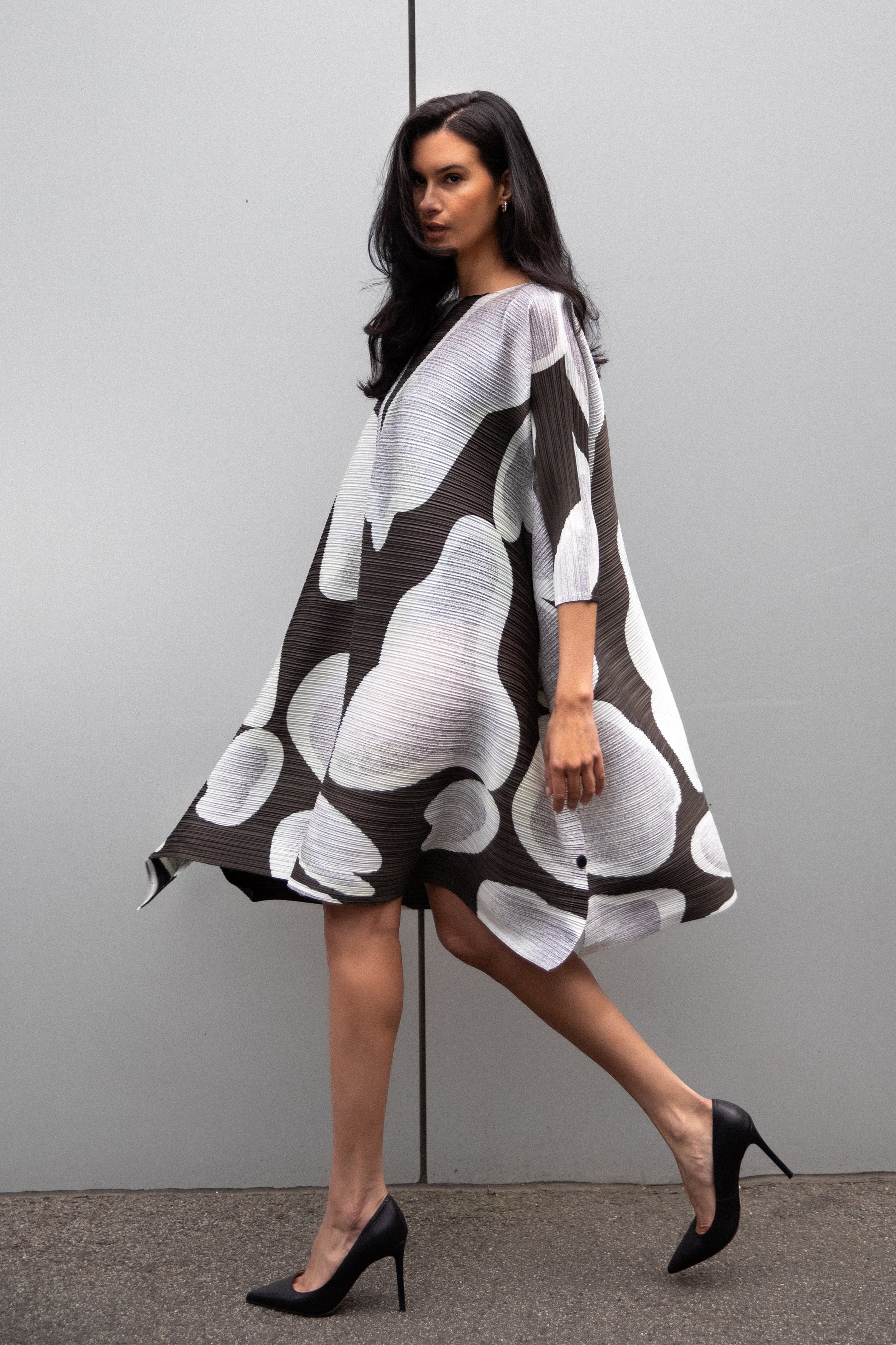 MODERNIST PLEATED DRESS