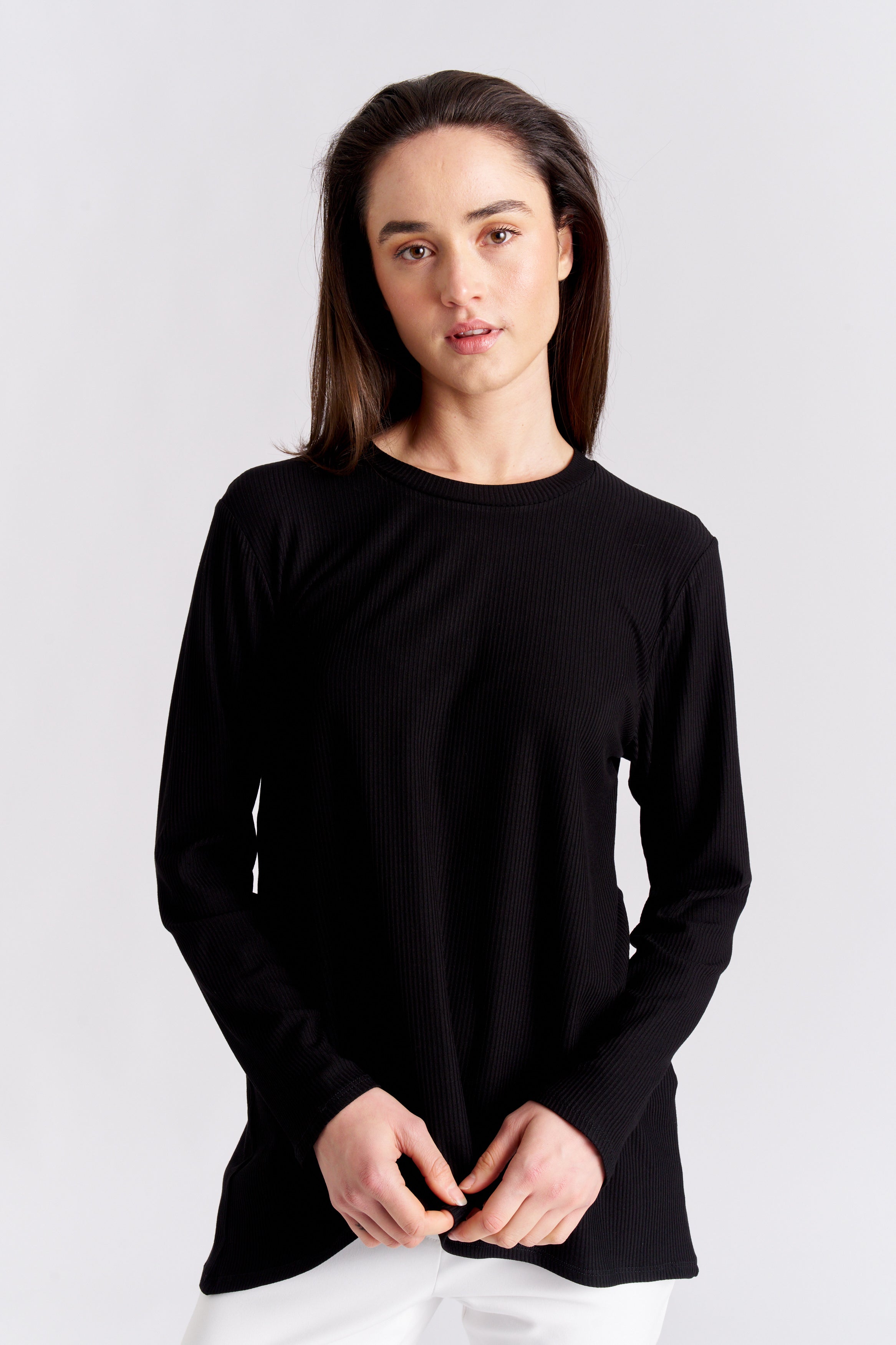 L/S RIB SWING TOP