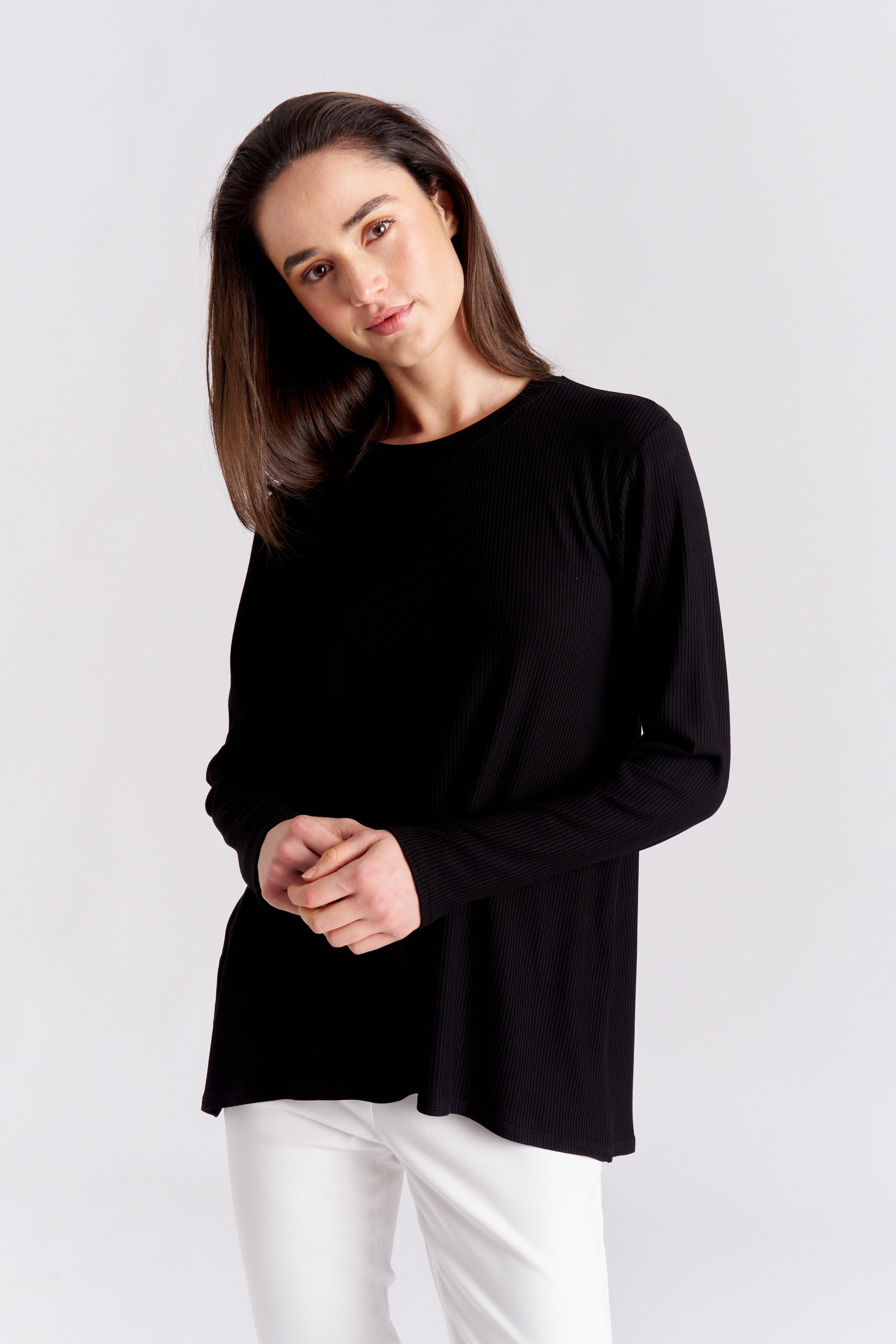 L/S RIB SWING TOP
