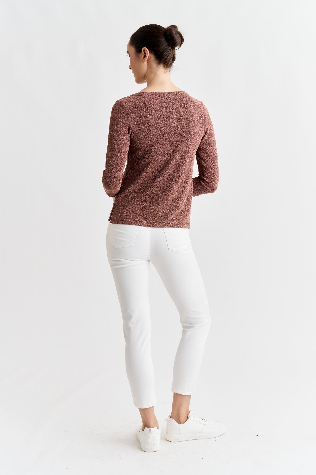 GLITTER BOATNECK TOP