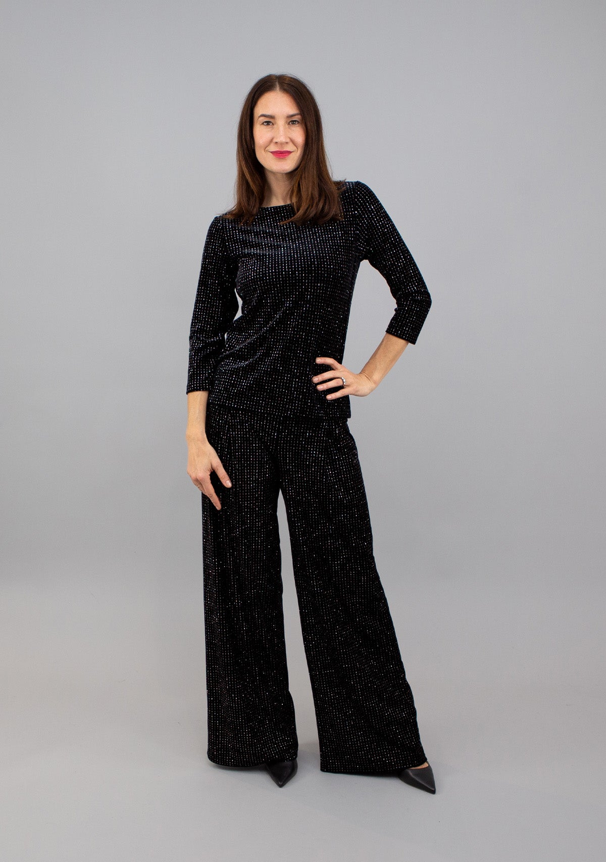 VELVET BLING FRENCH BOATNECK