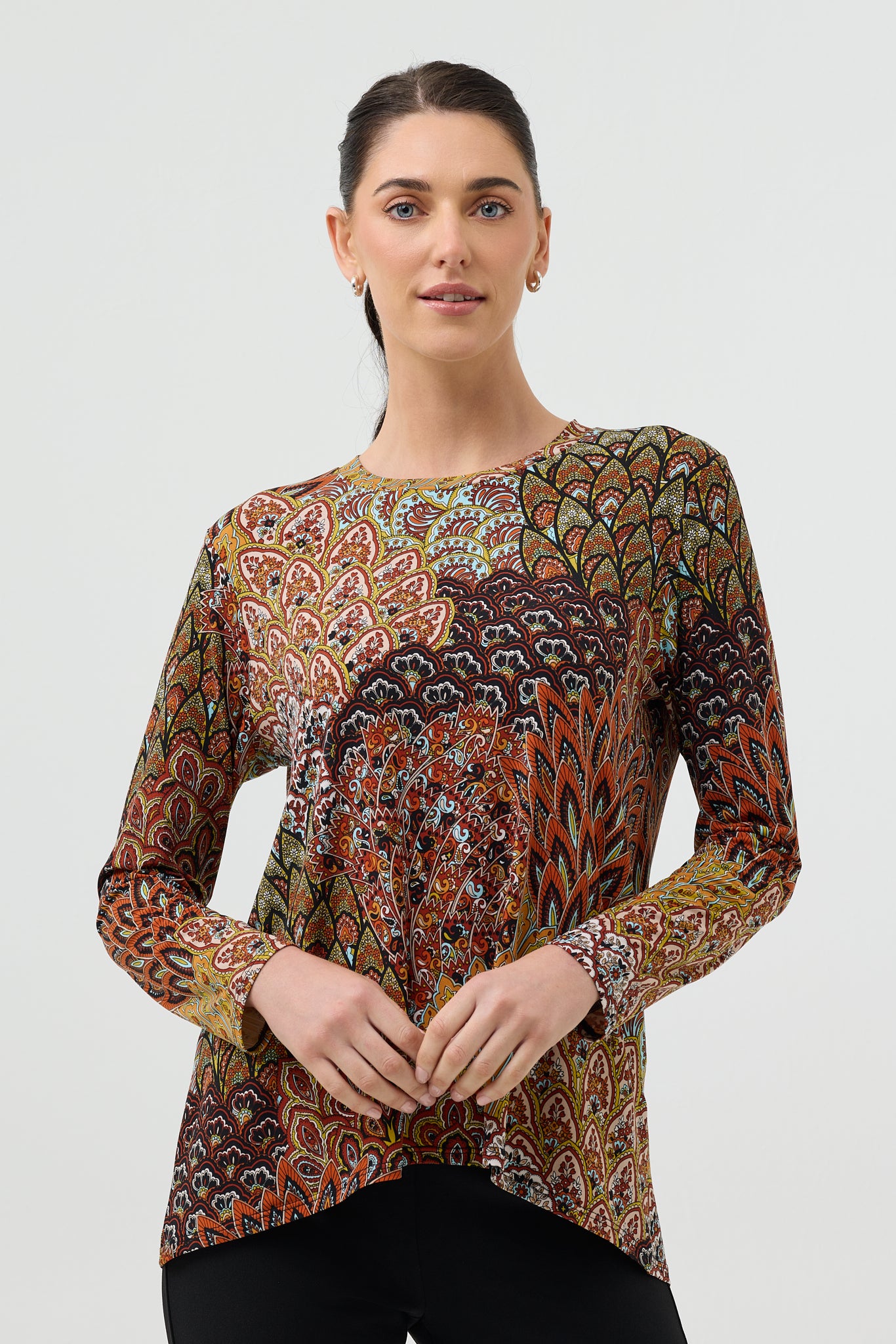 SAFFRON L/S SWING TOP
