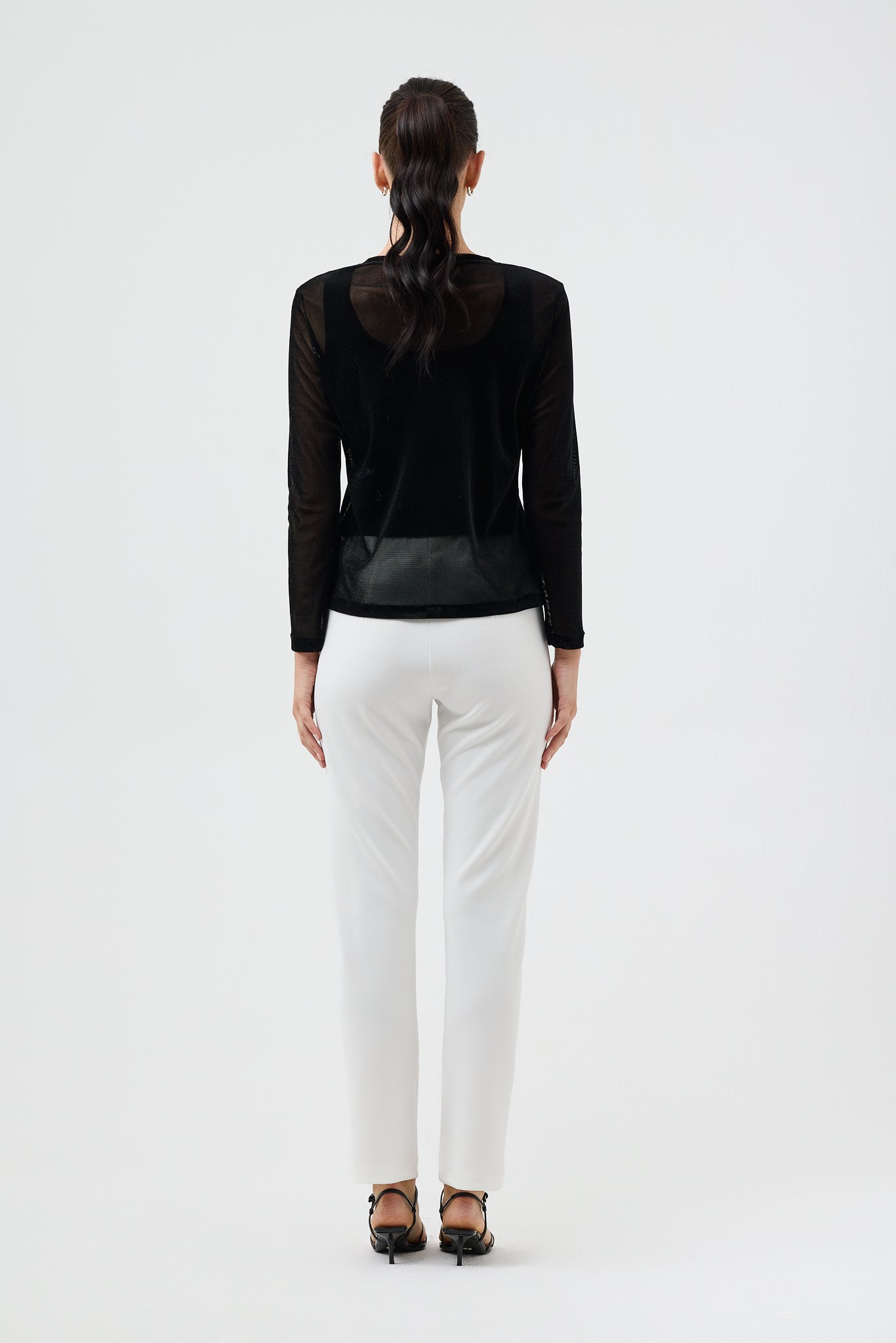 VELOUR MESH TOP