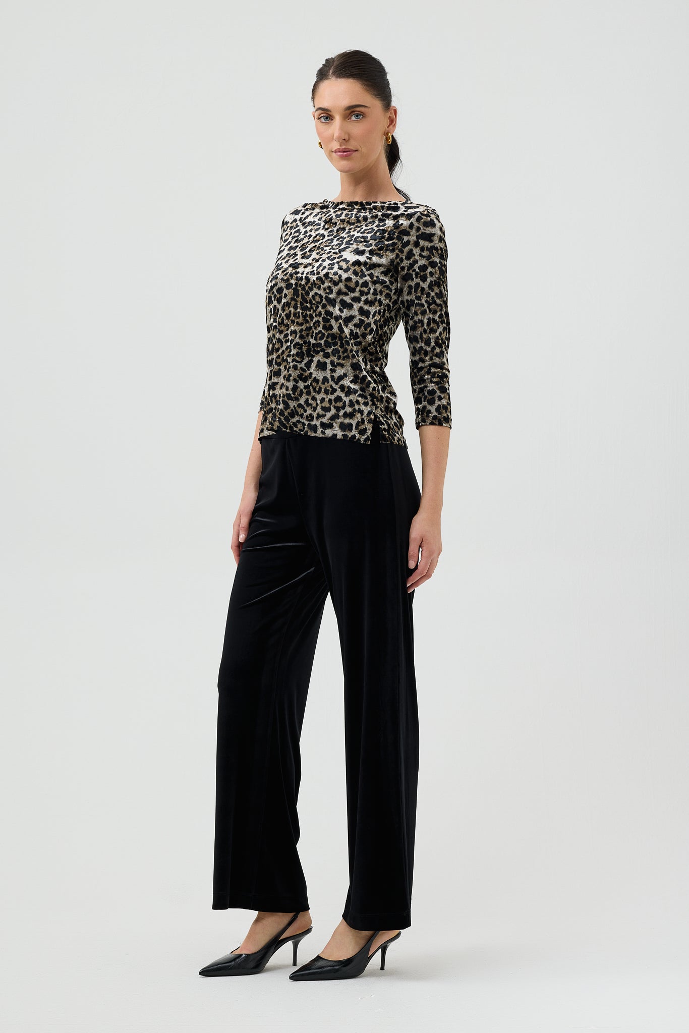 VELVET LEOPARD BOATNECK
