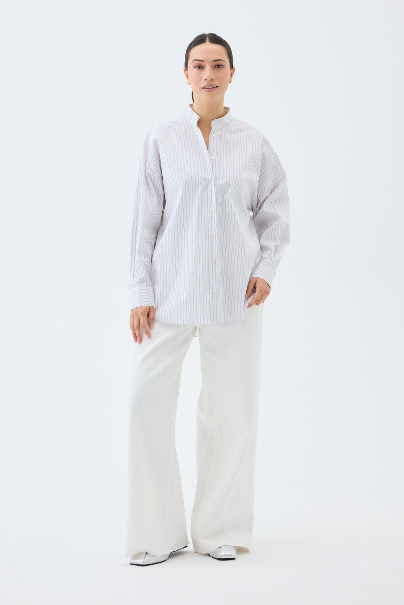 BAND STRIPED SHIRT