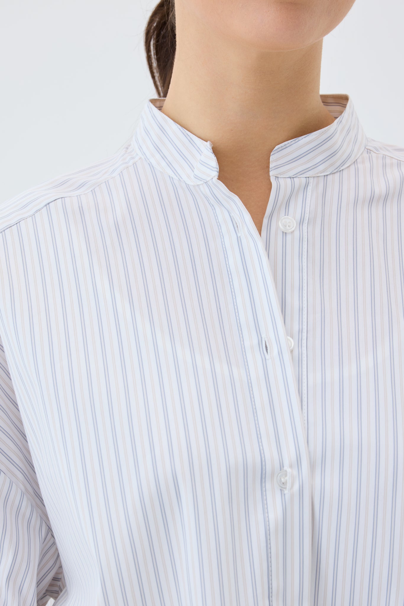 BAND STRIPED SHIRT