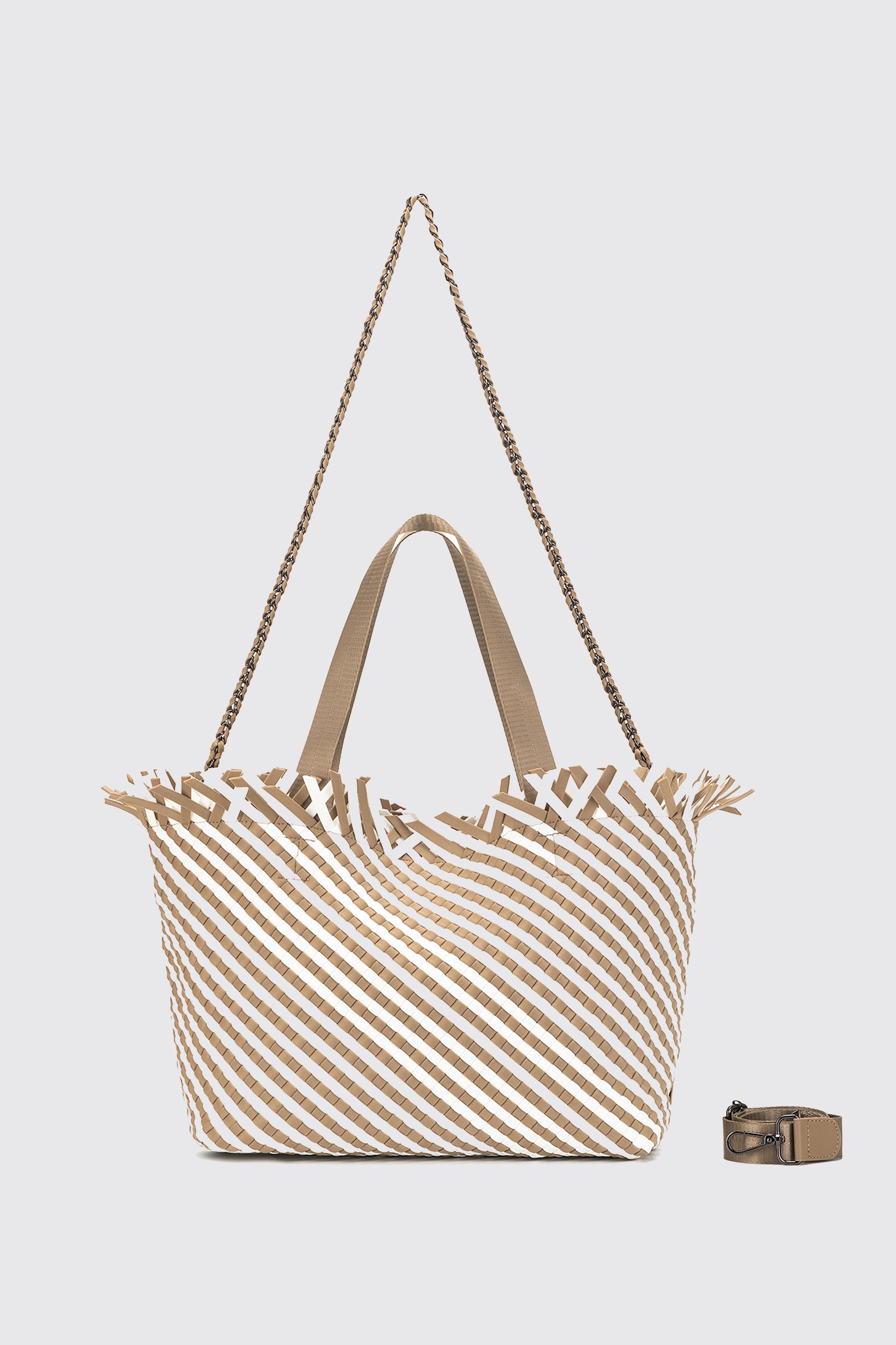BAHAMA LARGE WOVEN TOTE BISCUIT