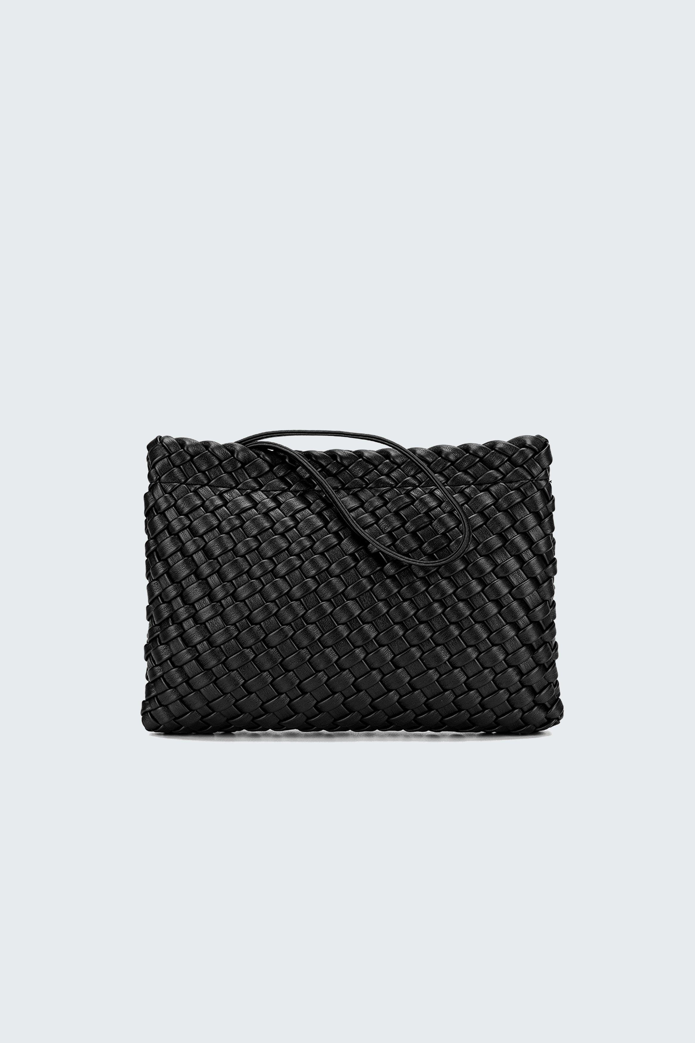 ST MORITZ 2 PIECE WOVEN BAG BLACK