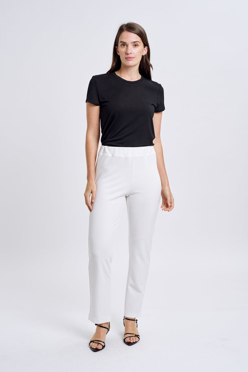 Iris slim pique pant - Light feather gray