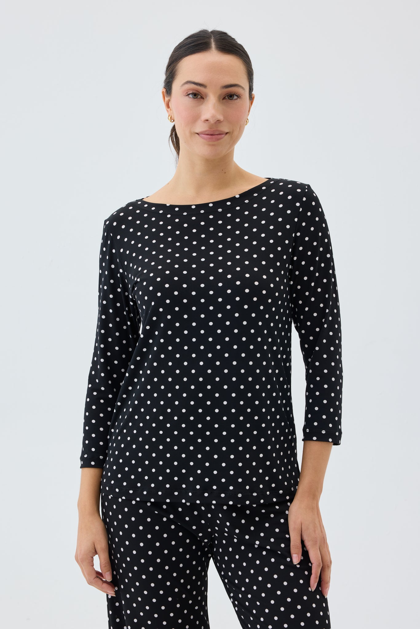 POLKA DOT BOATNECK