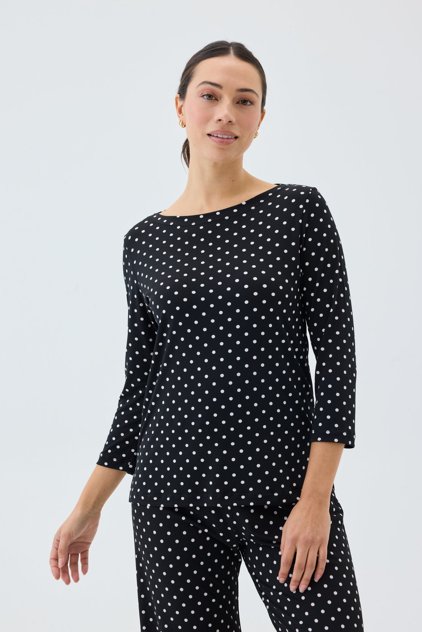 POLKA DOT BOATNECK
